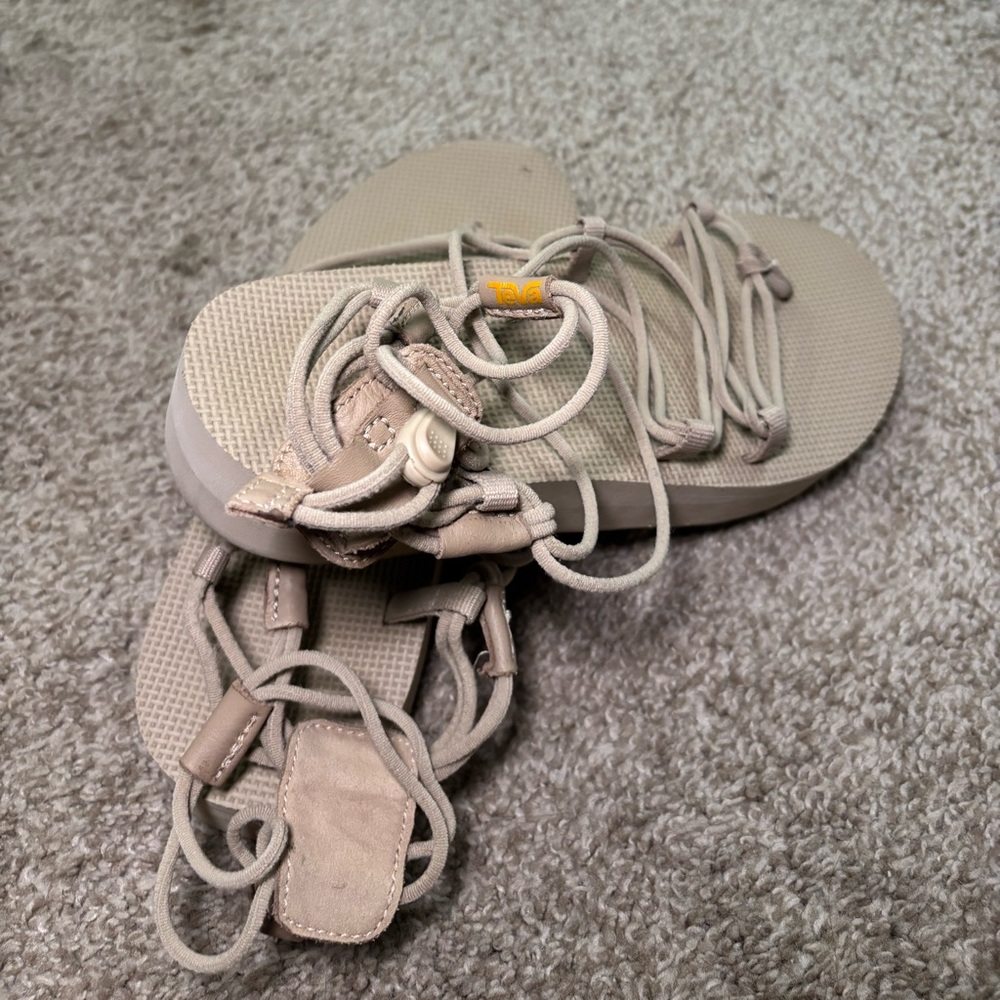 Teva Neutral Beige/Taupe Strappy Sandals